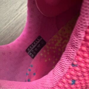 Pink and Multicolor Knit Sneakers
